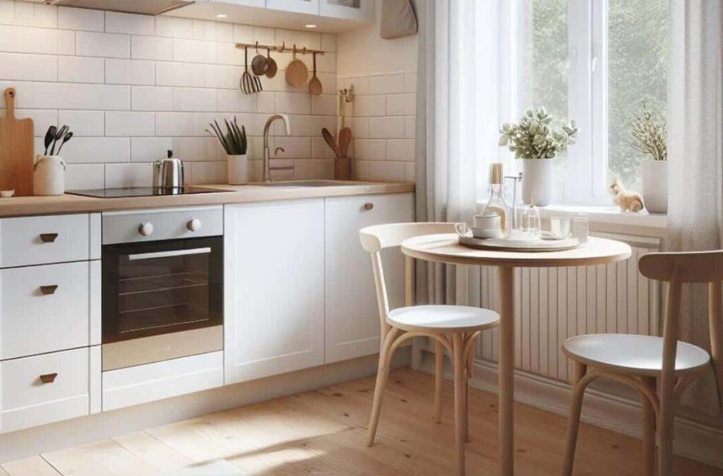 Idee de table gain de place pour optimiser une petite cuisine