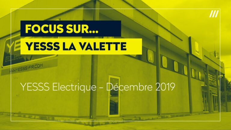 Vue extérieure de l'agence YESSS Electrique à La Valette, représentant le réseau de distribution électrique à Toulon.