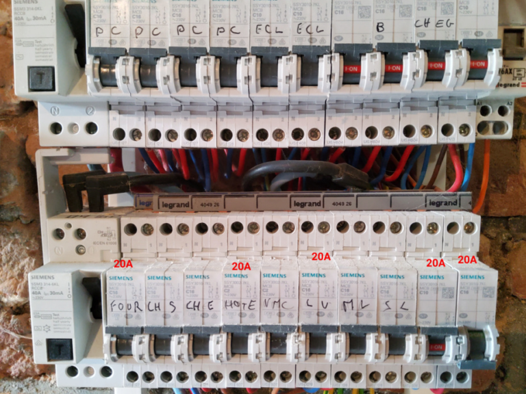 Combien de prises peut-on installer sur un disjoncteur 20A ?